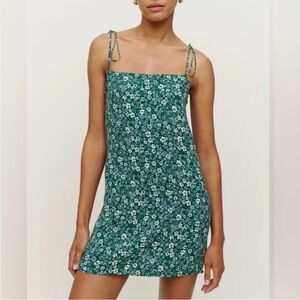 Reformation Agean Dress Saskia Green Floral